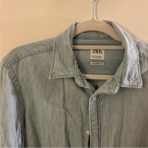 Zara Light Blue Denim Shirt
